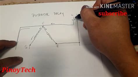 potential relay wiring connection  start run capacitor youtube