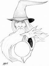 Wizard Mago sketch template
