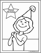 Party Hat Coloring Pages Birthday Drawing Getdrawings sketch template