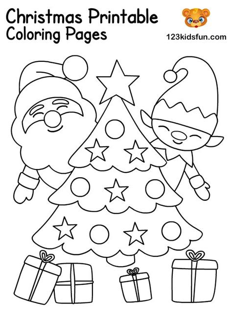 christmas tree  christmas coloring pages  kids printables