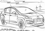 Peugeot 3008 Coloring Pages Tesla Drawing Supercoloring Cars Printable sketch template