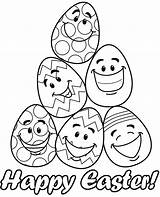 Easter Coloring Eggs Funny Color Print Happy Kids Hilarious sketch template