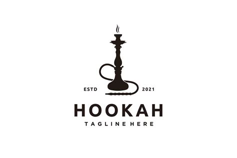 hookah shisha smoking silhouette logo grafik von sore creative fabrica