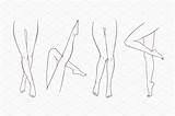 Legs Drawing Female Outline Foot Feet Woman Fashion Drawn Drawings Poses Reference Illustration Body Set Hand Visit Pairs Various Vector sketch template