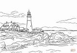 Coastal Lighthouses Coloriage Paisaje Budynki Bible Faro Webstockreview Drukuj Supercoloring sketch template