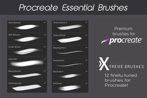 procreate texture brushes bundle brushespack