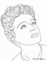 Piaf Edith Colorear Singer Hellokids Francesas Famosos sketch template