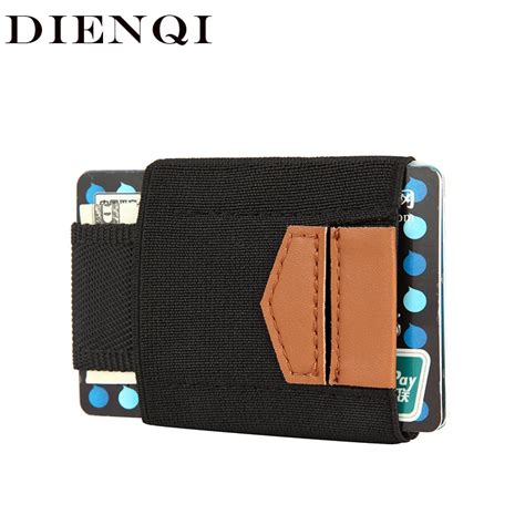 dienqi  genuine leather magic wallet man slim mini bank cards