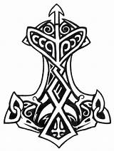 Viking Symbols Hammer Thor Tattoo Norse Nordic Celtic Drawing Ancient Meanings Tattoos Symbol Deviantart God Thors Thunder Google Symbole Wikinger sketch template