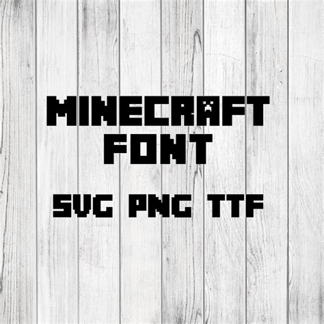 minecraft pixel font svg vector minecraft font svg etsy images