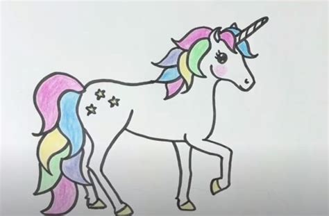 easy unicorn drawing  kids   draw  unicorn step  step