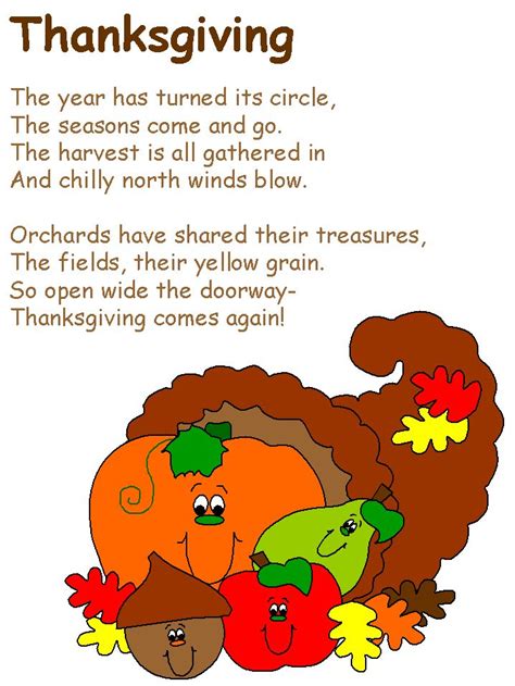 thanksgiving poems  church kids preschoolers poems bible verses