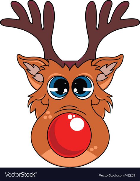 rudolf  red nosed reindeer royalty  vector image