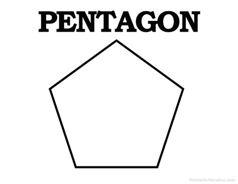 printable pentagon shape print  pentagon shape