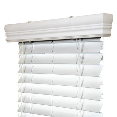 ipg   white vinyl mini blinds common   actual        blinds department