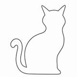 Cat Outline Clip Clipart Cats Designs sketch template