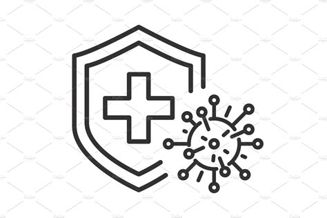 immune  flu germ icon outline icons creative market