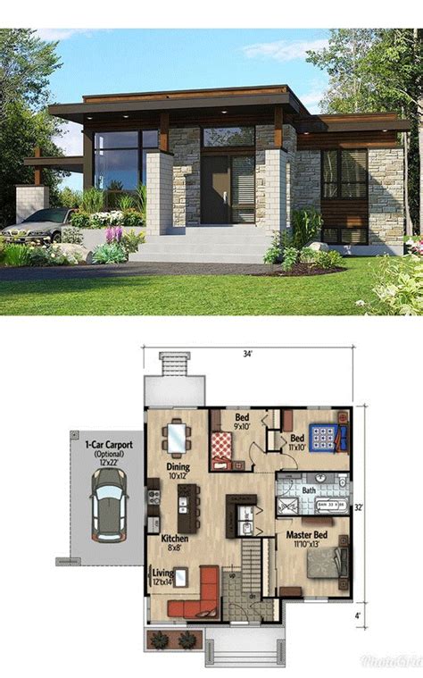pin  theola  kaae  small house design plans   contemporary house plans modern