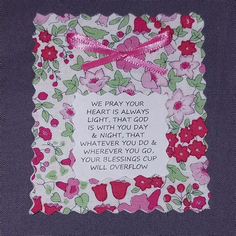 Thinking Of You Prayer Floral Friendship Tea Pouch Poem And Tea Etsy