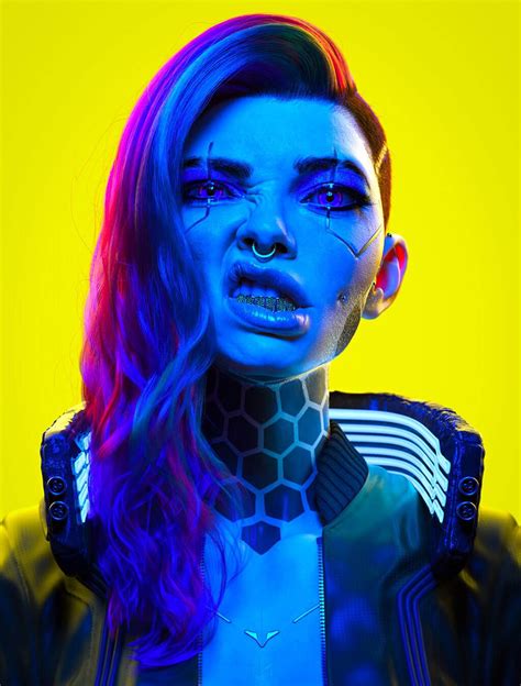 Cyberpunk 2077 Art Retrofuturism In Beams Of Neon Light The