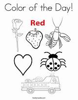 Coloring Color Pages Twistynoodle Red Preschool Colors Printable Pikmin Worksheets Sheets Noodle Print Activities Getcolorings sketch template