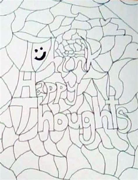 happy thoughts coloring page  tinytexasshop  etsy