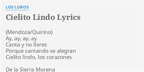 cielito lindo lyrics by los lobos ay ay ay ay
