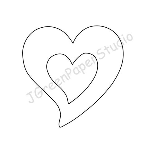 printable heart  heart template  digital   etsy