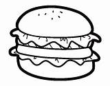 Hamburger Hamburguesa Coloring Lettuce Con Colorear Para Coloringcrew Hamburguesas Lechuga Book Template sketch template