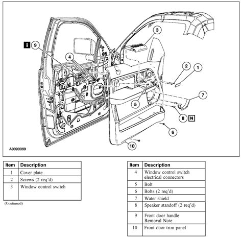 qa  ford  window motor parts diagrams