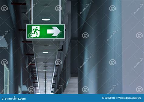 fire exit stock photo image  sign urgency running