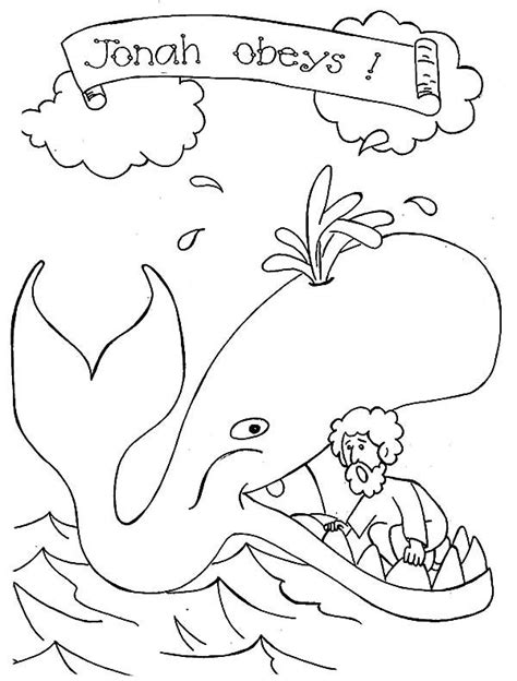 pin  jonah   whale coloring pages