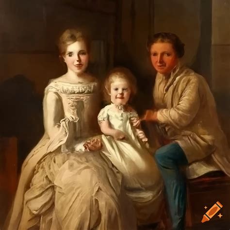 vintage family portrait painting  craiyon