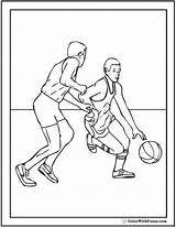 Basketball Coloring Pages Guard Colorwithfuzzy sketch template