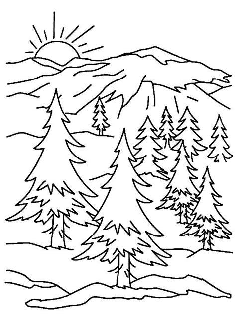 mountain range drawing  kids