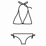 Bikini Coloring Pages Bathing Drawing Suit Outlines Dibujos Line 為孩子的色頁 Designlooter Getdrawings Woman sketch template