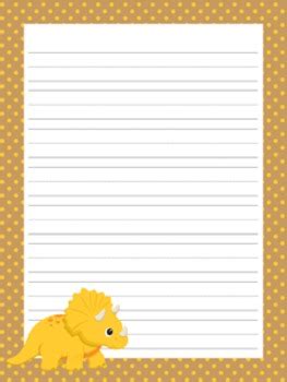 dinosaur writing paper  styles  designs  pink posy paperie
