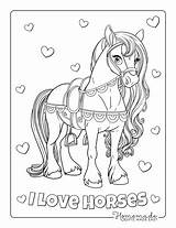 Horse Coloring Pages Beautiful Easy Sheet Mane Flowing Printable Kids Adults Printables sketch template