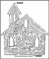 Church Mazes School Sunday Kids Bible Coloring Maze Pages Jesus Crafts Worksheets Bulletin Printable Christian Lessons Printables Search Google Activities sketch template