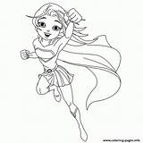 Coloring Supergirl Pages Printable Color sketch template