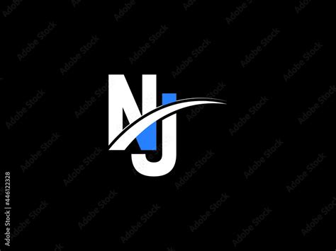 letter nj logo image nj letter logo design  business stock vector adobe stock