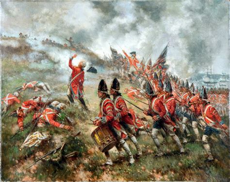 military paintings british grenadiers   battle  bunker hill