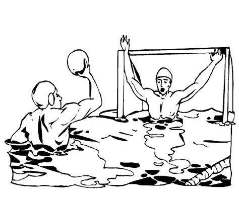 water polo coloring page  printable coloring pages