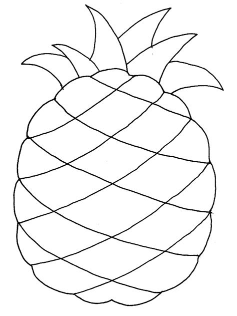 pineapple fruit coloring pages coloring book