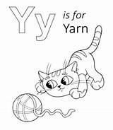 Coloring Yarn Letter Printable Lowercase Uppercase Through Kids sketch template
