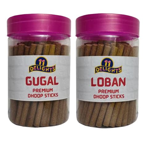 delights gugalguggal loban  dhoop sticks combo pack   grams  bamboo