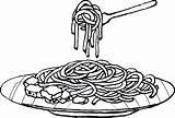 Spaghetti Coloring Sheet Plate Pages Food Dozens Children Top sketch template