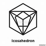 Icosahedron Vector Getdrawings sketch template