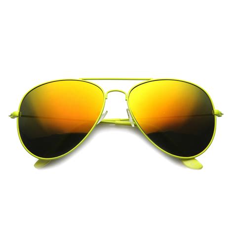 Retro Color Revo Lens Oversize Aviator Sunglasses Zerouv