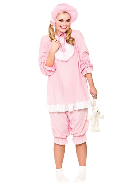 adult funny sleepsuit sleep pink romper cry baby grow stag fancy dress